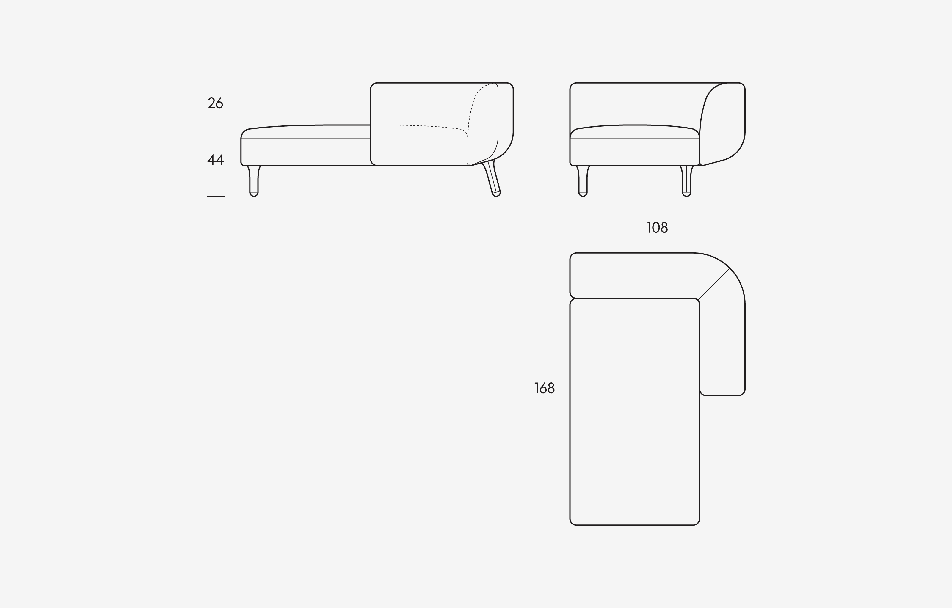 Mandarin Sofa Volumen